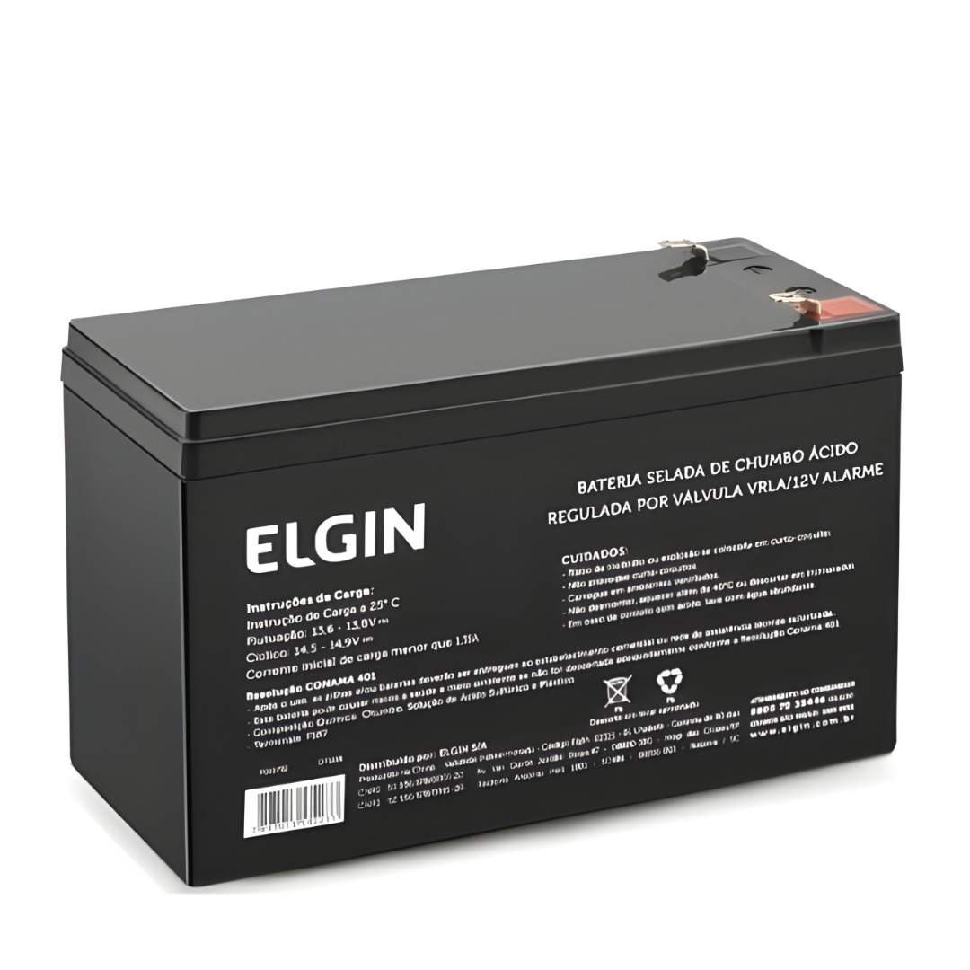 BATERIA SELADA PARA ALARME 12V ELGIN (1) Bateria Selada para Alarme 12V Elgin - Imagem 1