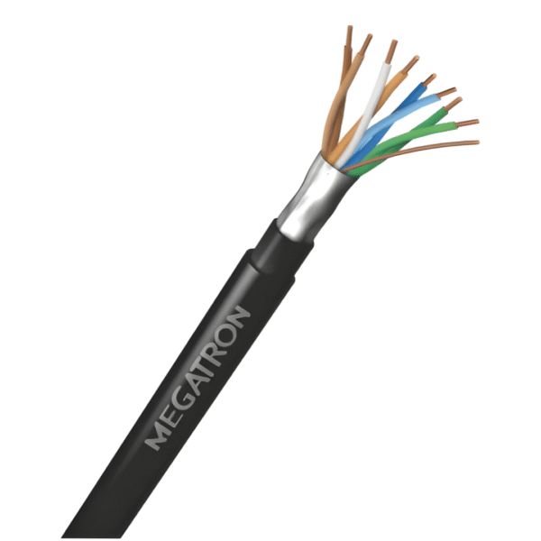 Cabo de Rede Externo 100% Cobre Capa Simples Blindado 100m Megatron