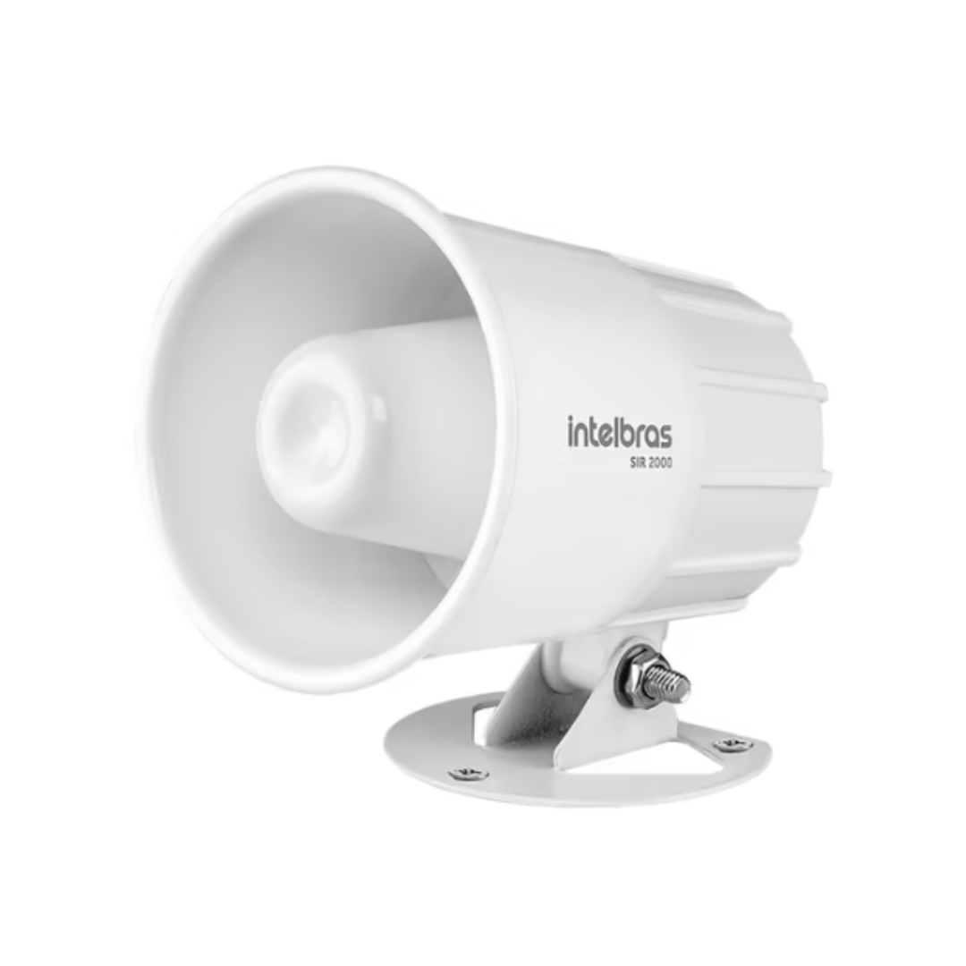 SIRENE CORNETA 115 DB SIR 2000 BRANCA - INTELBRAS (2) Sirene Corneta 115 dB SIR 2000 Branca Intelbras - Imagem 1