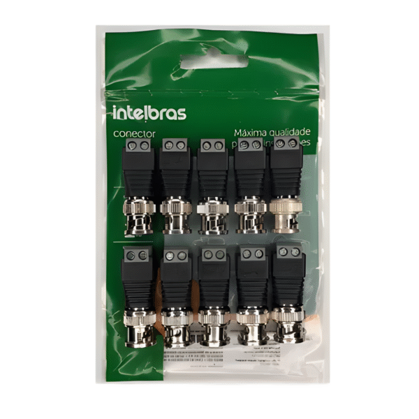 Conector BNC Macho de Borne Conex c/10 Unid Intelbras